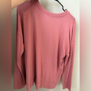 Lucky brand soft pink long sleeve sweater